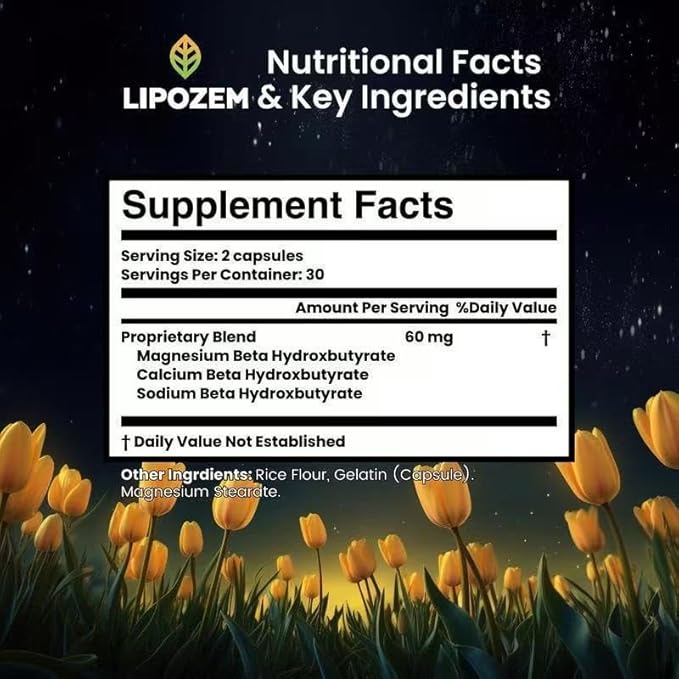 Lipozem Capsules, Natural Formula Supplement, Supports Health and Vitality, 100% Natural, Vegan-Friendly, Gluten-Free