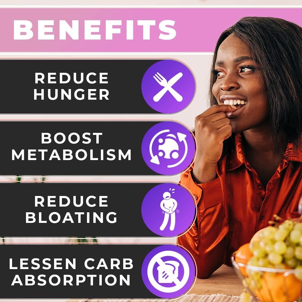 Appetite Suppressant for Women - Curb Hunger, Reduce Bloating, Block Carbs, & Support Weight Loss