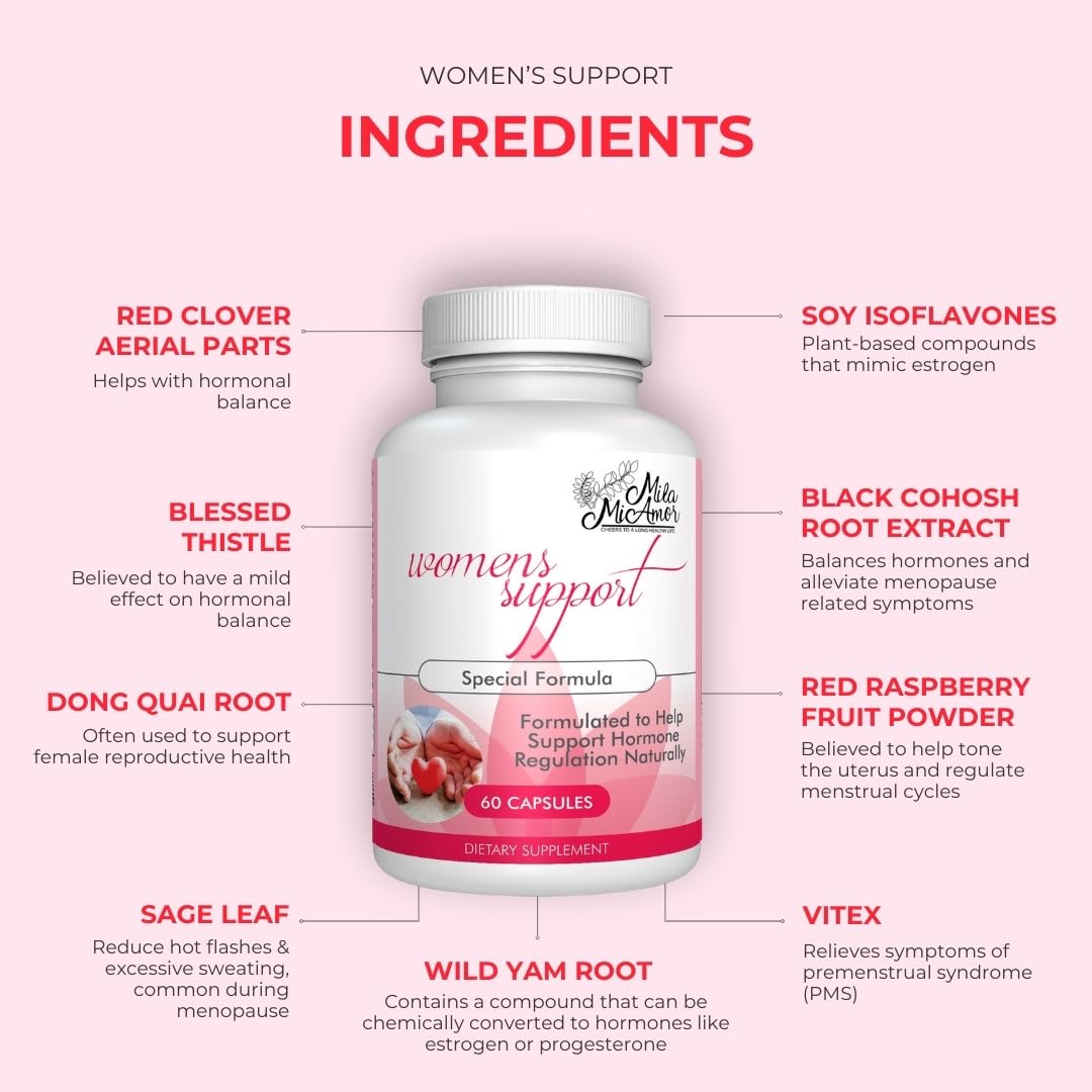 Milamiamor Women's Support - Hormone Regulator with Natural Ingredients - Estrogen Support for Women