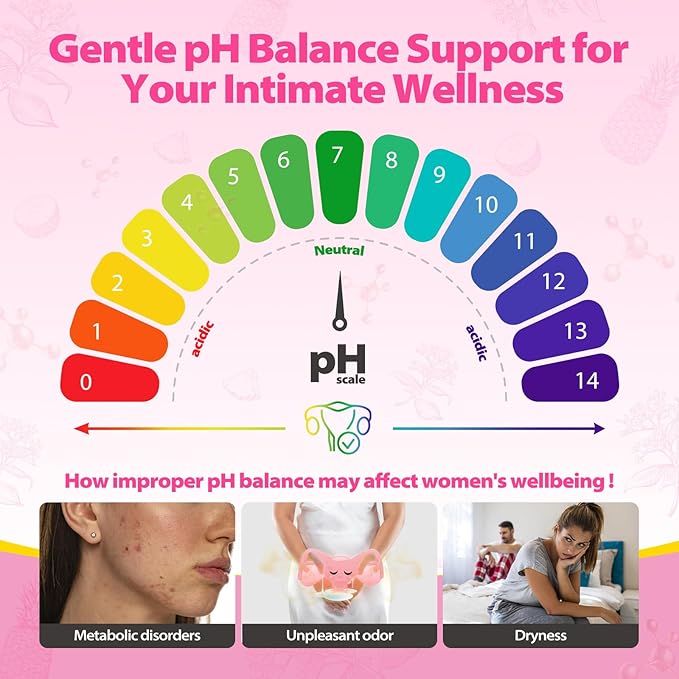 Her Juicy Feminine Probiotics Gummies with Slippery Elm Supports pH Balance Gut Health & Immune System Promote Vaginal Health for Women 60 Pineapple Gummies