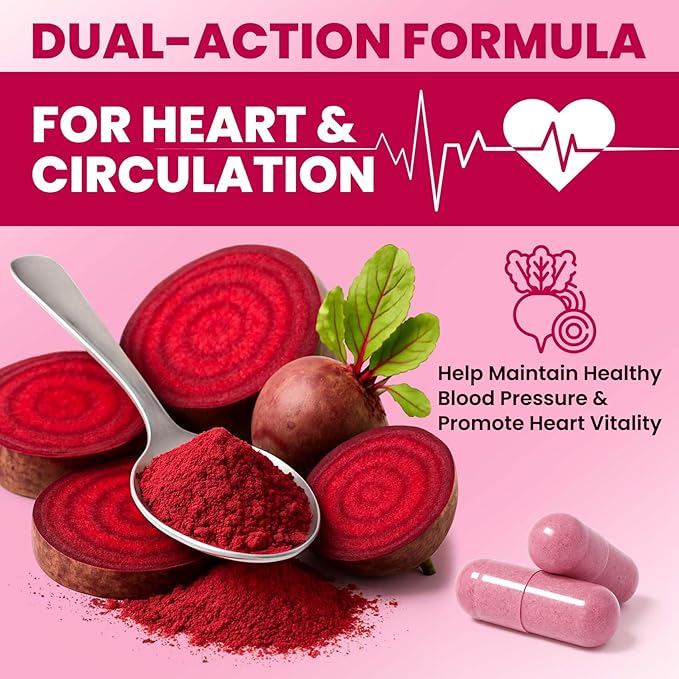 Beetroot Capsules – 1300mg Non-GMO Beet Root Powder Supplement