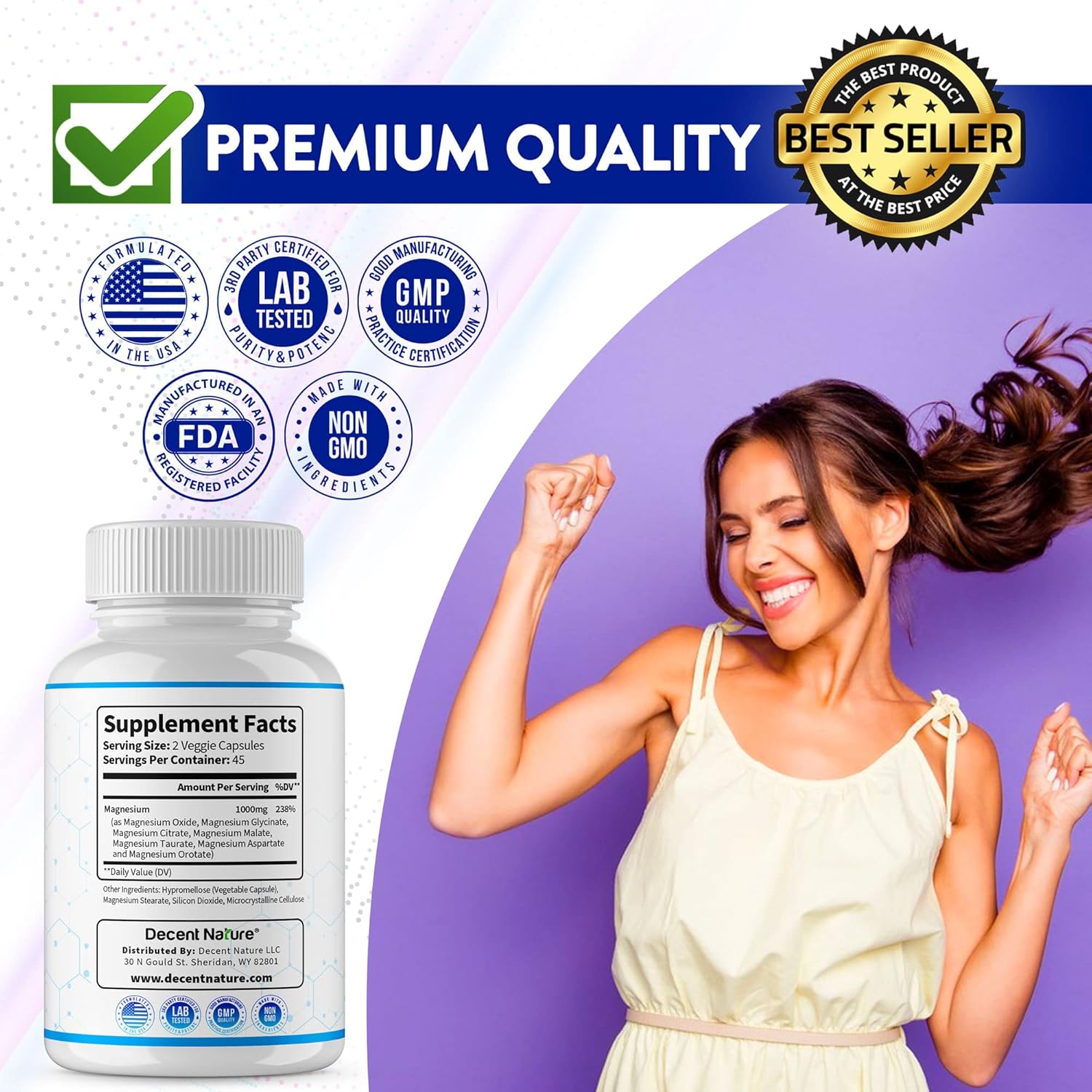 Magnesium Complex 1000mg – 7 Types Including Magnesium Glycinate
