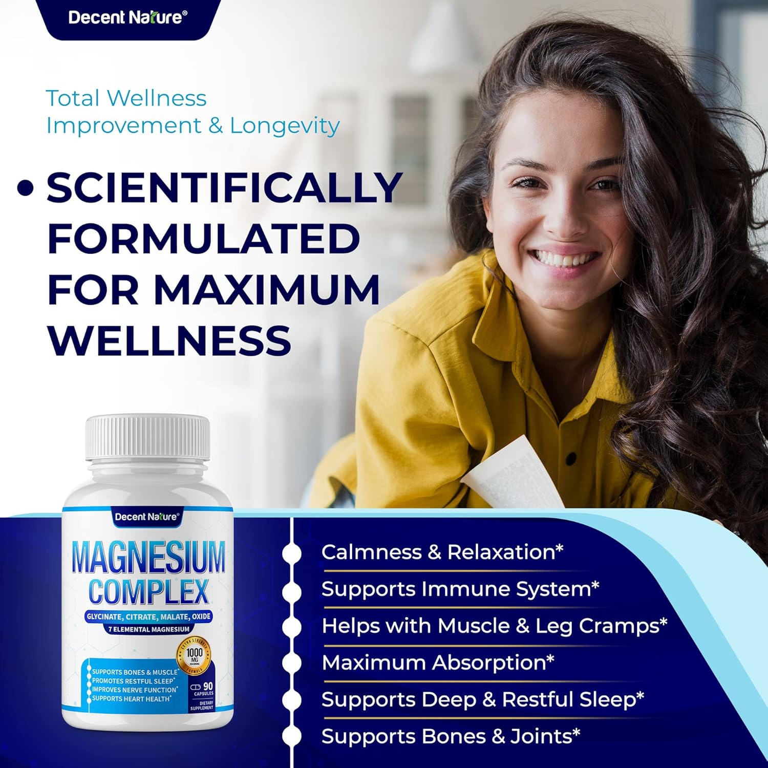Magnesium Complex 1000mg – 7 Types Including Magnesium Glycinate