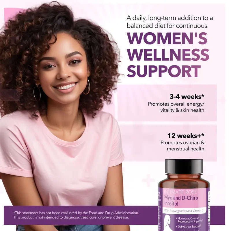 Myo-Inositol & D-Chiro Inositol Supplement with Ashwagandha for Women & Vitamin D3