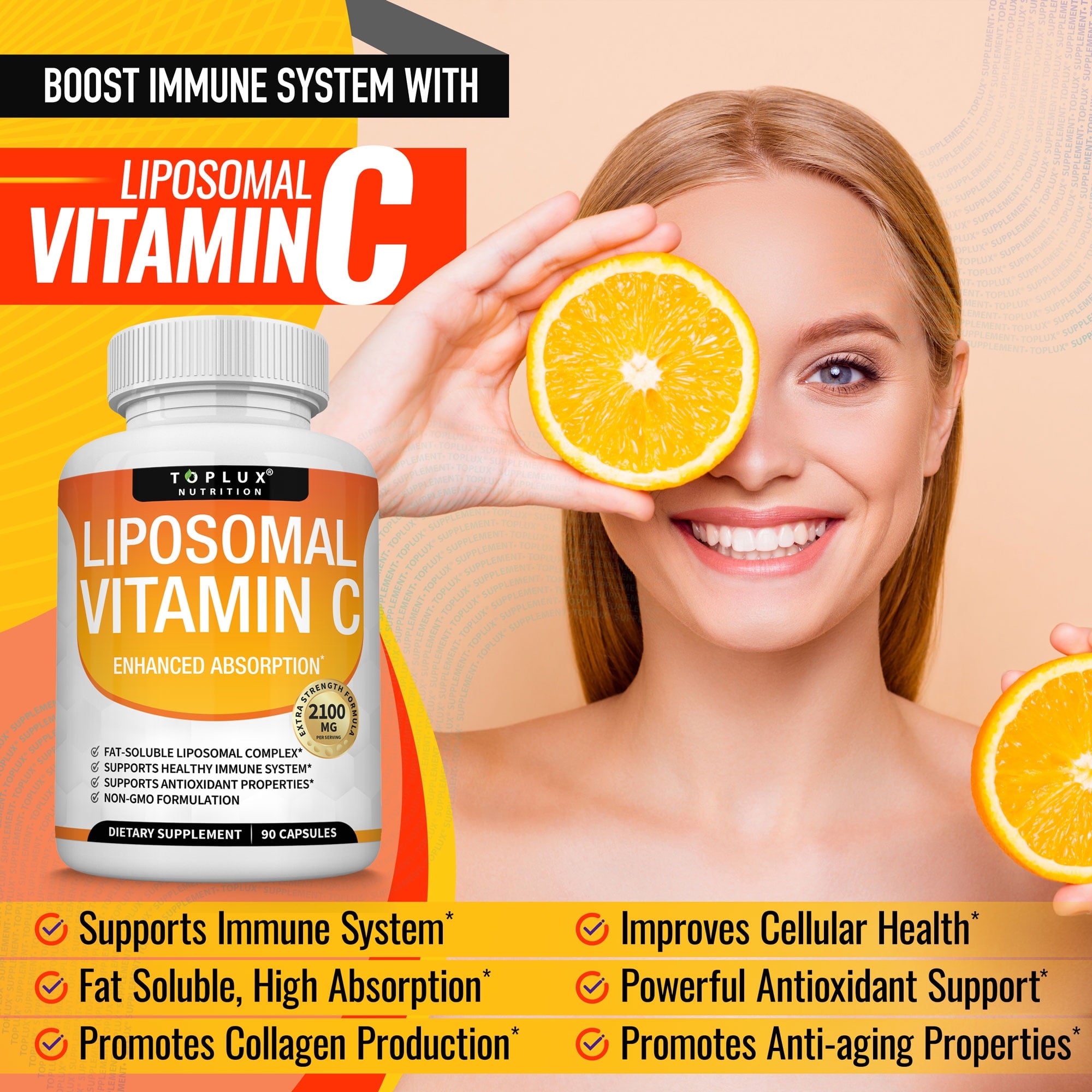 Liposomal Vitamin C 2100mg High Absorption Fat Soluble