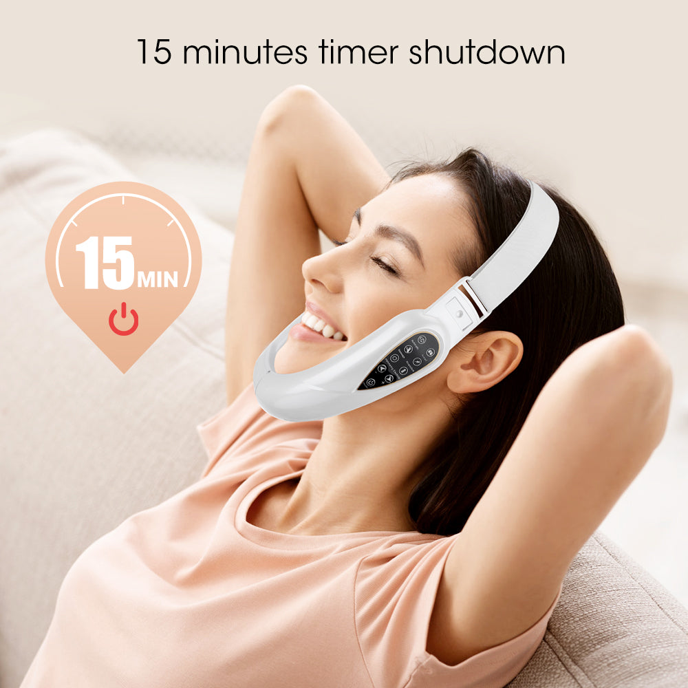 Upgraded V Face Lifting & Firming Belt – Hot Compress Double Chin Reducer