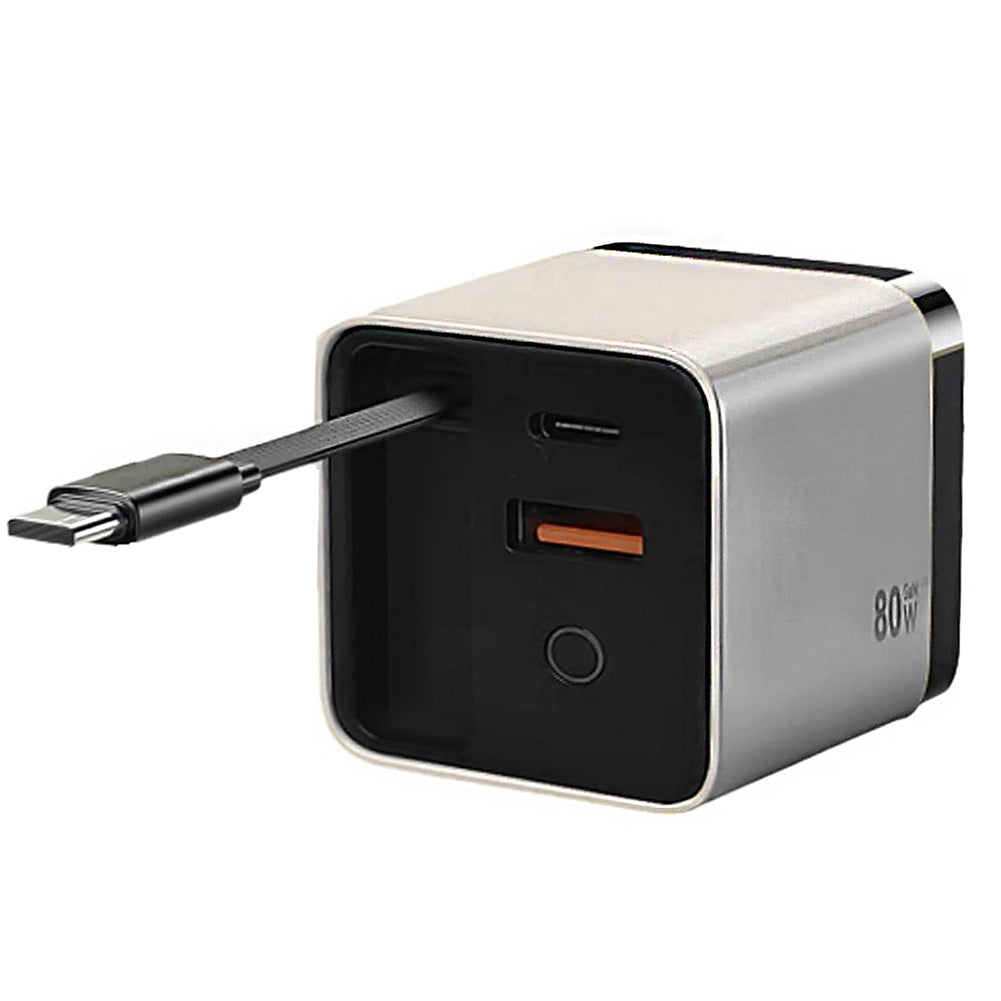 3 in 1 Charger Retractable 80W MAX Fast