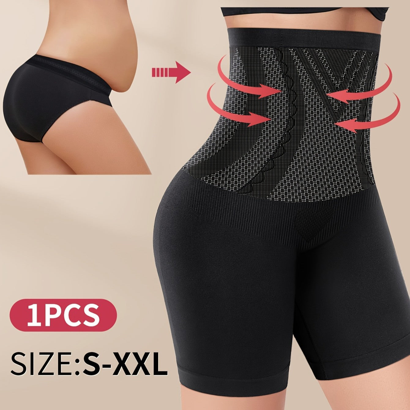 High Waist Tummy Contouring Seamless Panties