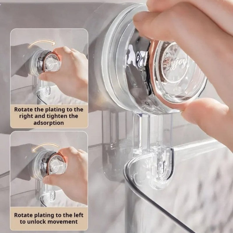 Light Luxury Style Glacier Pattern Suction Cup Shelf