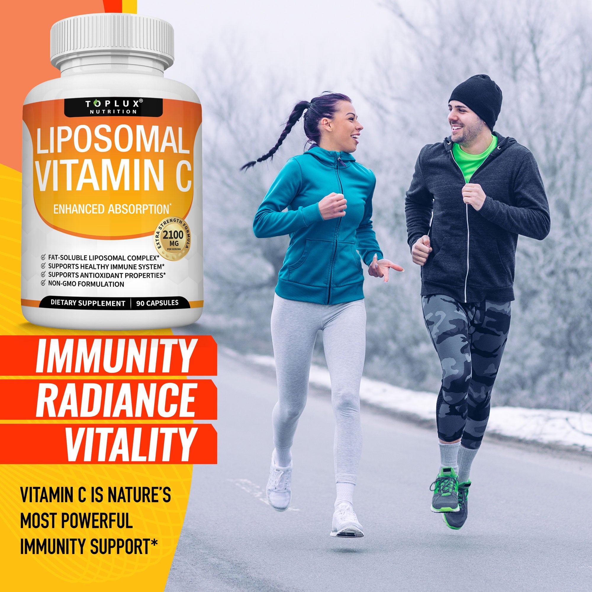 Liposomal Vitamin C 2100mg High Absorption Fat Soluble