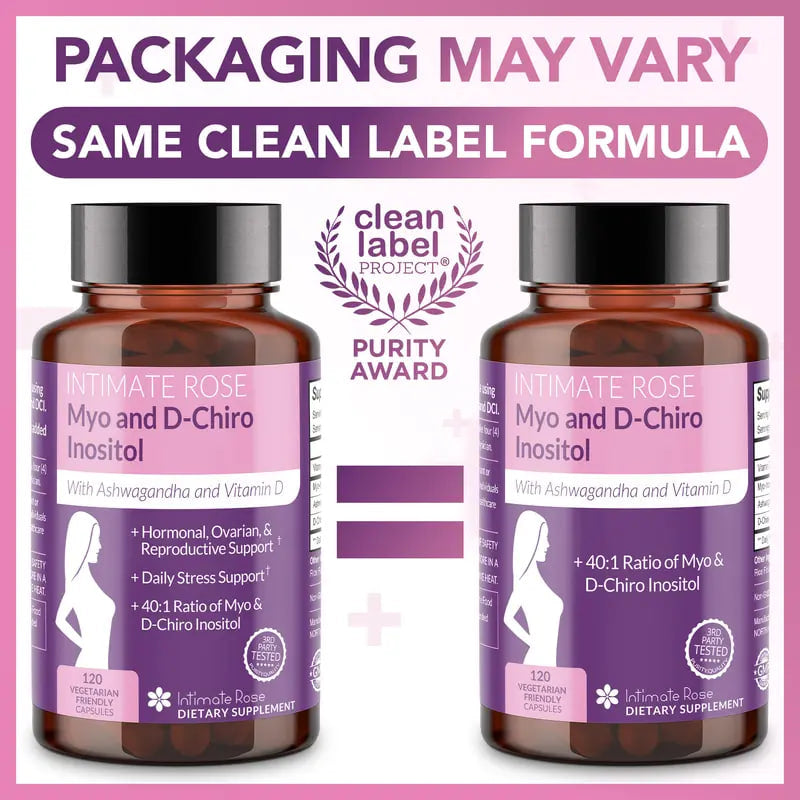 Myo-Inositol & D-Chiro Inositol Supplement with Ashwagandha for Women & Vitamin D3